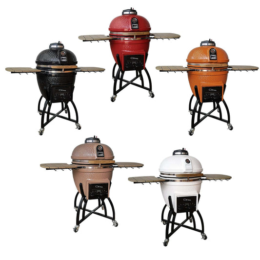 Vision Grills Professional | S-Series Ceramic Kamado Grill | Charcoal Gas Compatible - S-Series - Black