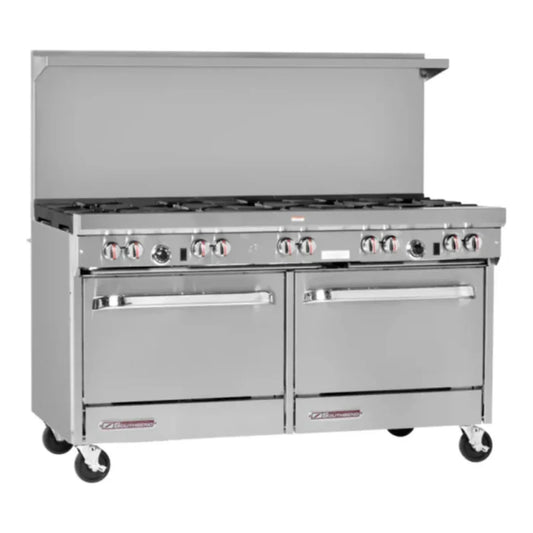 Southbend S60ad S-Series, Gas Range, 60”, 10 Non-Clog Burners With Convection Oven – Natural Gas, 350000 Total Btu - S60AD
