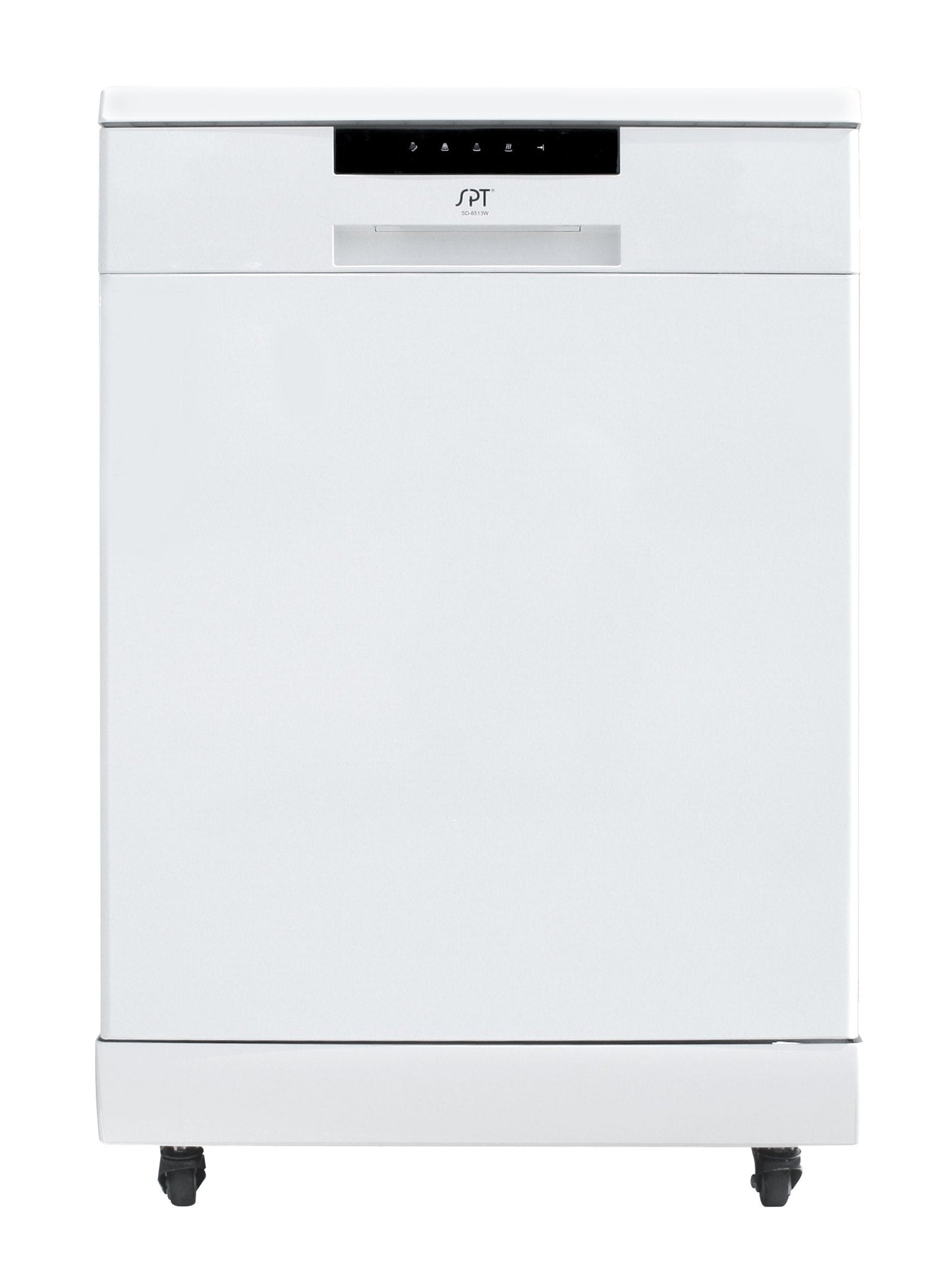 SPT 24″ Portable Stainless Steel Dishwasher – White - SD-6513W