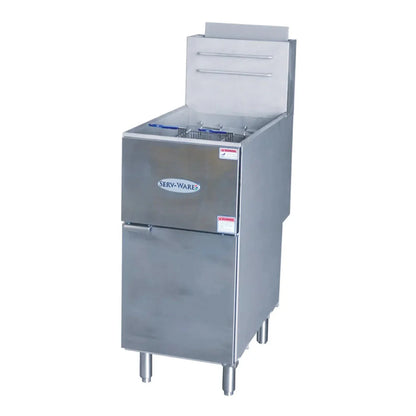 Serv-Ware SGF-50L 16", Stainless Steel 4 Tube Fryer, LPG Gas, 120,000 BTU/H - SGF-50L