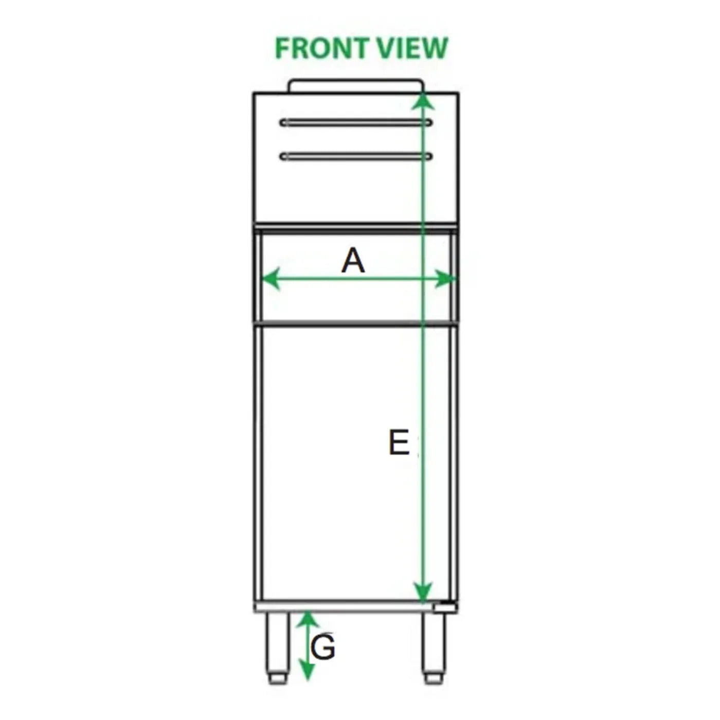Serv-Ware SGF-50L 16", Stainless Steel 4 Tube Fryer, LPG Gas, 120,000 BTU/H - SGF-50L