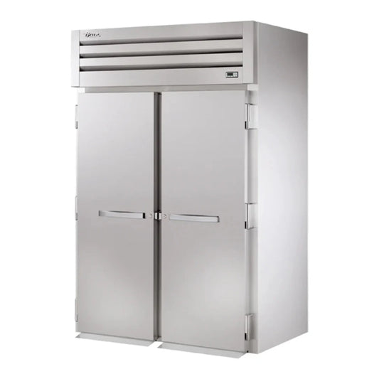 True 68"Aluminum Spec Series Two Section Roll In Refrigerator, 2 Left/Right Hinge Solid Doors, 115v/1ph -  STG2RRI89-2S