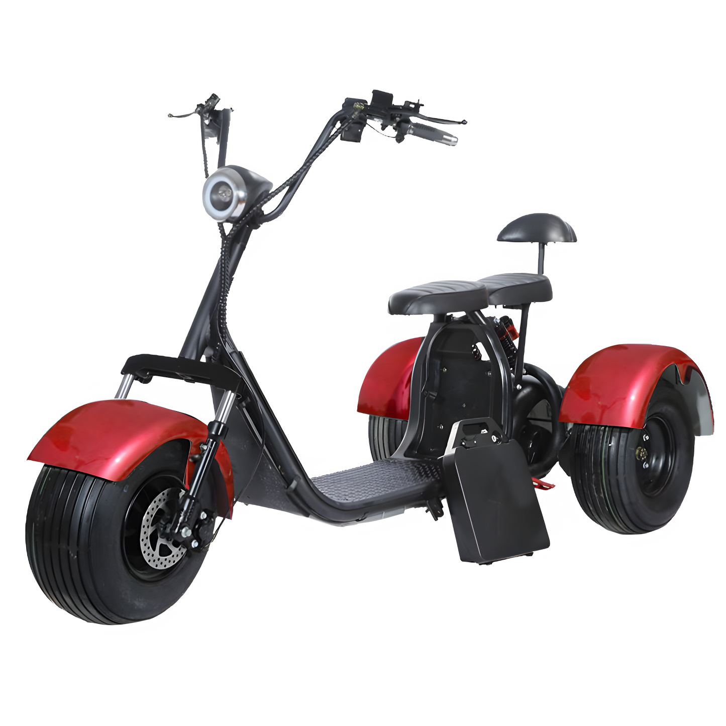SoverSky T7.0 60V 2000W Fat Tire Electric Trike Scooter - SOV-T70-RED
