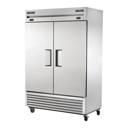 True 54 1/8" T-Series Stainless Steel and Aluminum Two Section Reach-in Refrigerator / Freezer, Silver, 115v/1ph -  T-49DT-HC