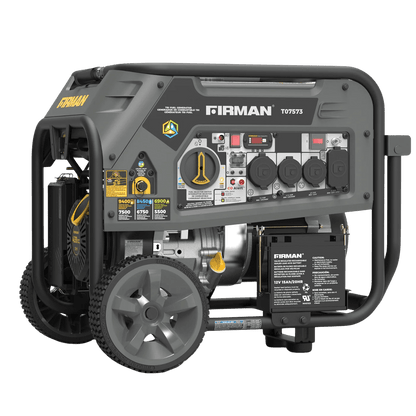Firman T07573 Tri-Fuel Gas Propane Natural Gas Generator 7500W/9400W 120/240V with Electric Start Manufacturer RFB T07573