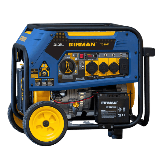 Firman T08071 8000W/10000W Electric Start Tri-Fuel Gas Propane Natural Gas Generator New T08071