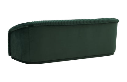Modway Furniture Yara Plush Velvet Sofa - Elegant Pleated Design with Rolled Arms for Stylish Comfort in Any Space