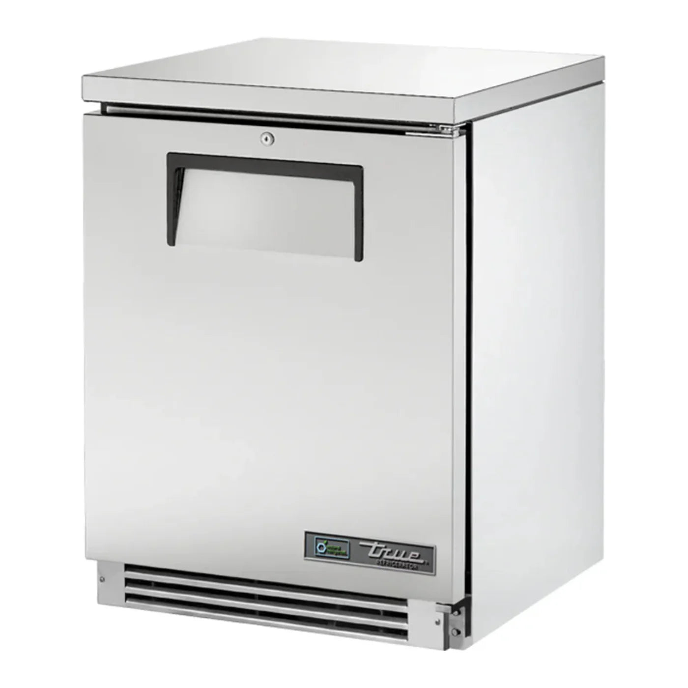 True " Stainless Steel and Aluminum Undercounter Refrigerator with 1 Section & 1 Rig - TUC-24-HC 24ht Hinge Door, 115v/1ph