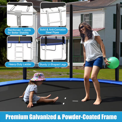 Costway Trampoline 14' Outdoor Recreational with Enclosure Net and Ladder New - TW10041+