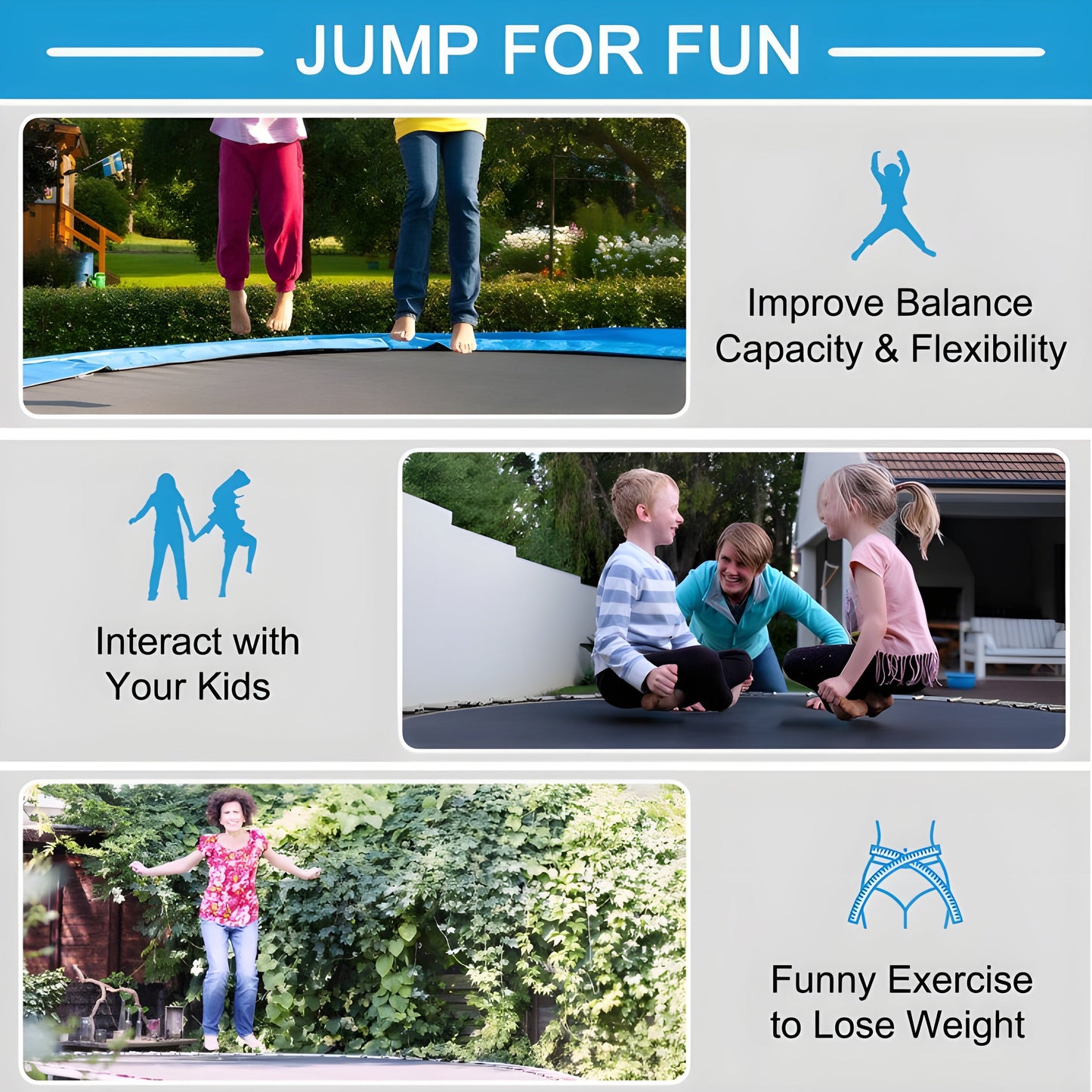Costway Trampoline 14' Outdoor Recreational with Enclosure Net and Ladder New - TW10041+