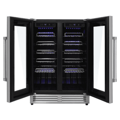 Thor Kitchen Appliance Package - 48 in. Gas Range, Range Hood, Refrigerator, Dishwasher, Microwave Drawer, Wine Cooler, AP-HRG4808U-W-6