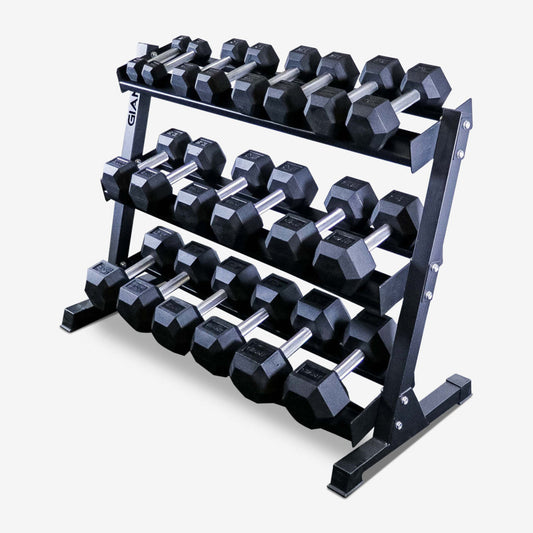GIANT Rubber Hex Dumbbell Sets - Straight - 550LBSTRAIGHT