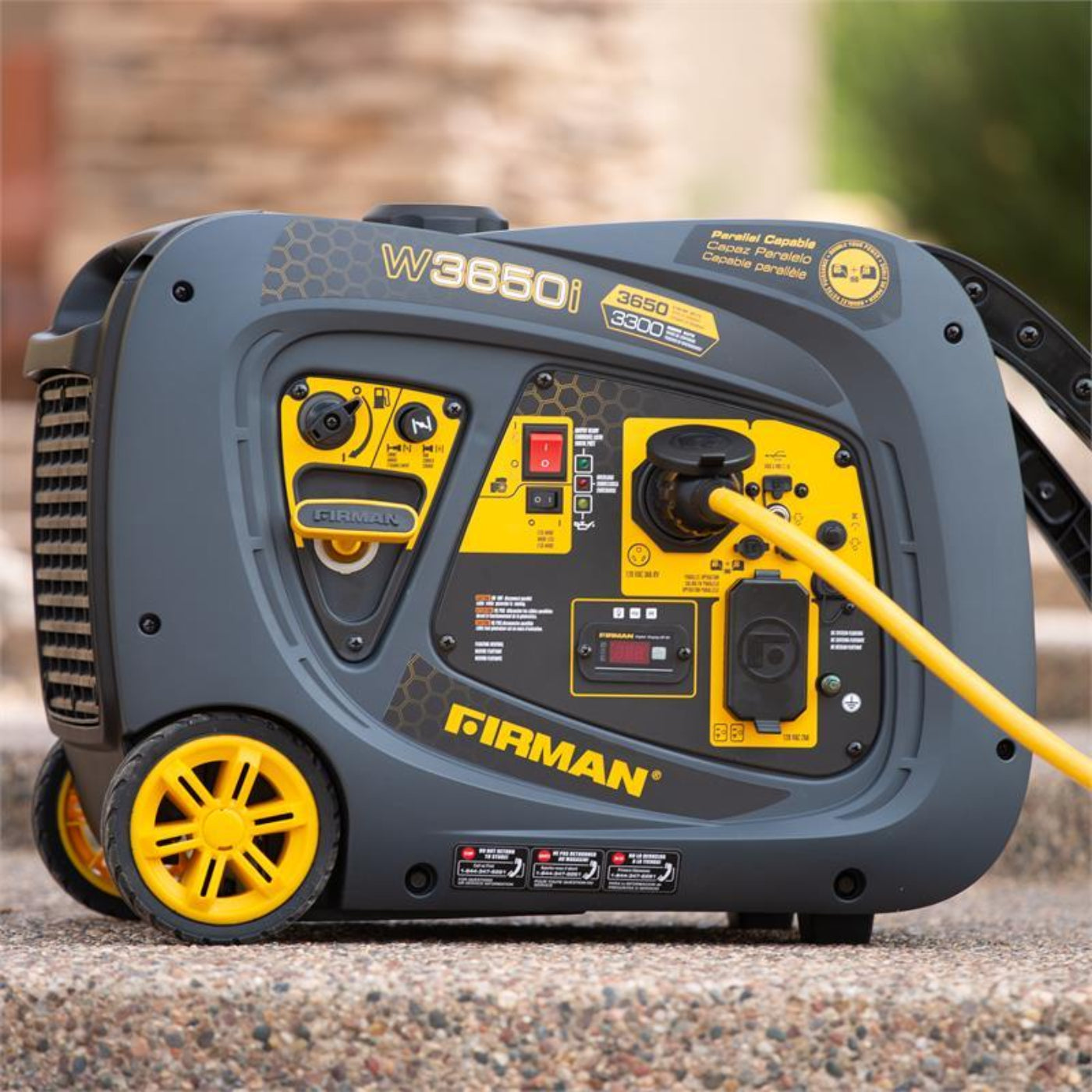Firman W03381 3300W/3650W 30 Amp Recoil Start Gas Inverter Generator New W03381