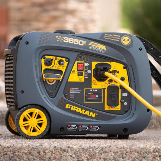 Firman W03381 3300W/3650W 30 Amp Recoil Start Gas Inverter Generator New W03381