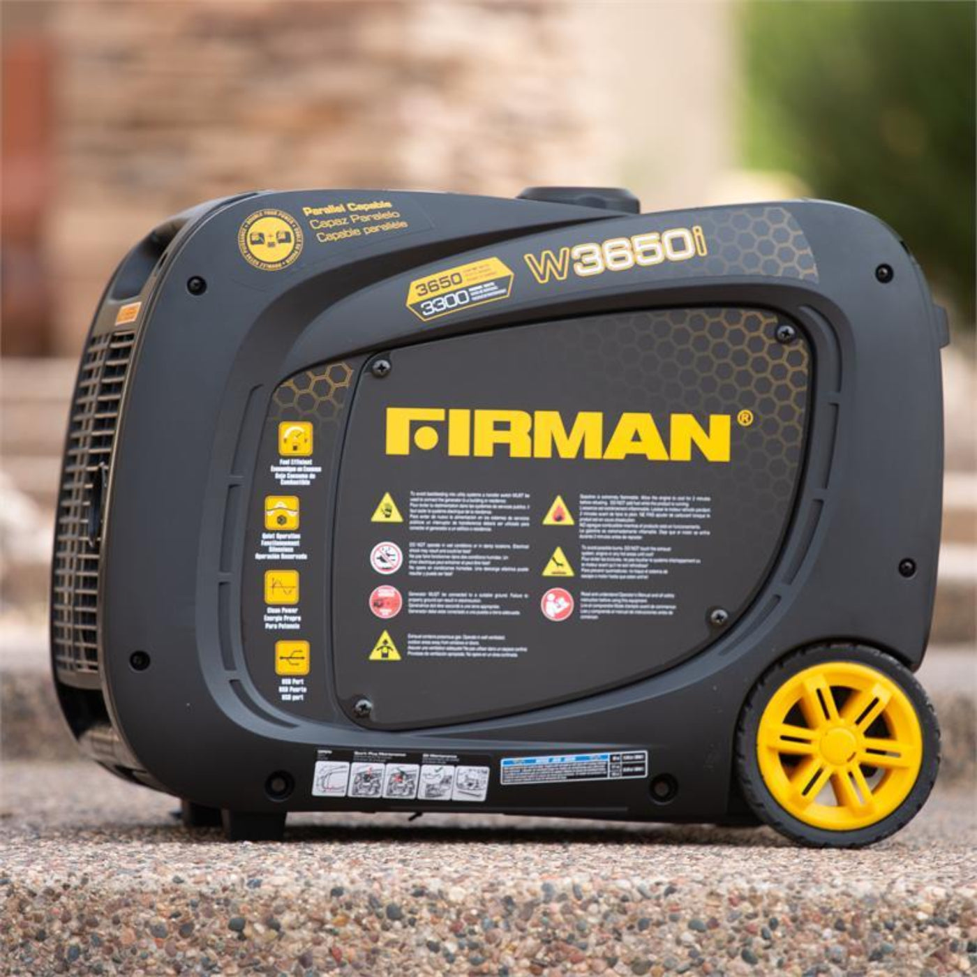 Firman W03381 3300W/3650W 30 Amp Recoil Start Gas Inverter Generator New W03381