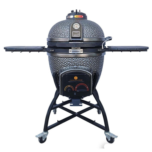 Vision Grills Elite | XD402 Deluxe Ceramic Kamado Grill | Charcoal Gas Compatible - Elite - XD402GMG