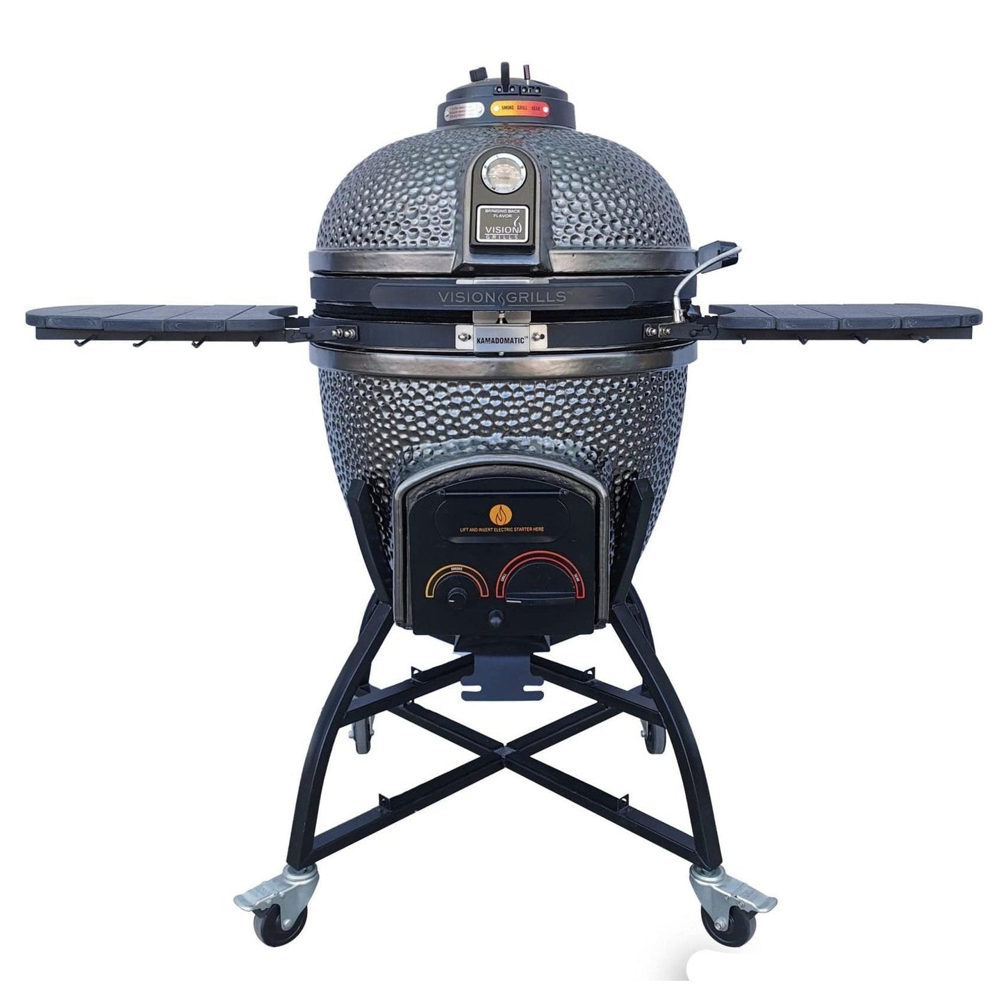 Vision Grills Elite | XD402 Deluxe Ceramic Kamado Grill | Charcoal Gas Compatible - Elite - XD402GMG