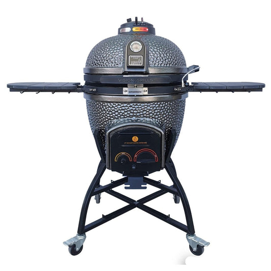 Vision Grills Elite | XD402 Deluxe Ceramic Kamado Grill | Charcoal Gas Compatible - Elite - XD402GMG