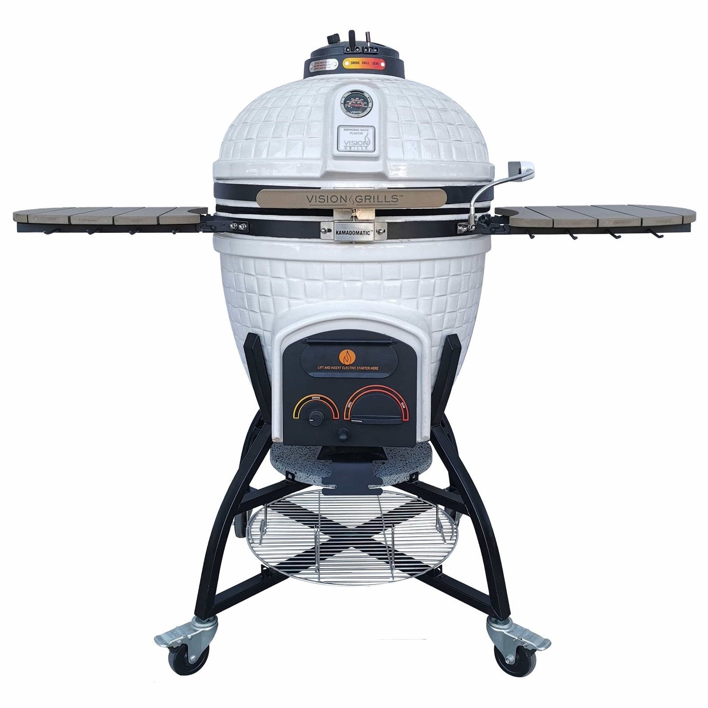 Elite | XR402 Deluxe Ceramic Kamado Grill | Charcoal Gas Compatible