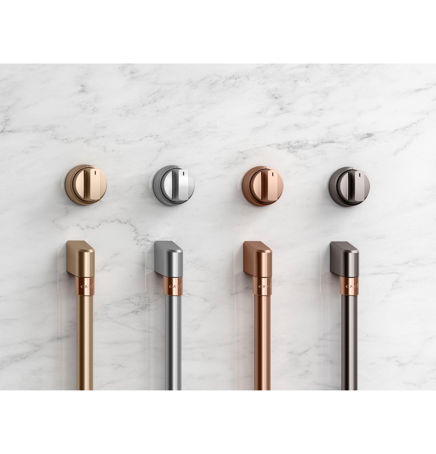 CAFE Café 36" Brushed Copper Handle & Knob Set for Pro Range and Rangetop - CXPR6HKPTCU