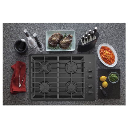 GE APPLIANCES JGP3030DLBB GE(R) 30" Built-In Gas Cooktop with Dishwasher-Safe Grates - JGP3030DLBB-KT