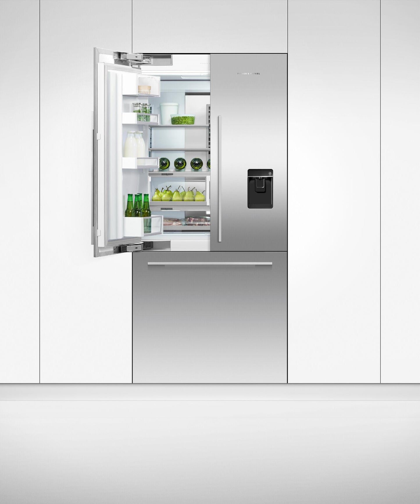 FISHER & PAYKEL RS36A80U1N Integrated French Door Refrigerator Freezer, 36", Ice & Water -  RS36A80U1N