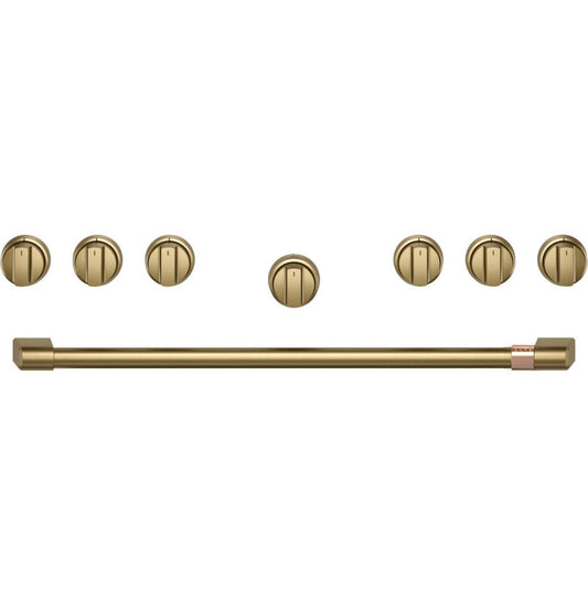 CAFE Café(TM) 36" Brushed Brass Handle & Knob Set for Pro Range and Rangetop - CXPR6HKPTCG-KT