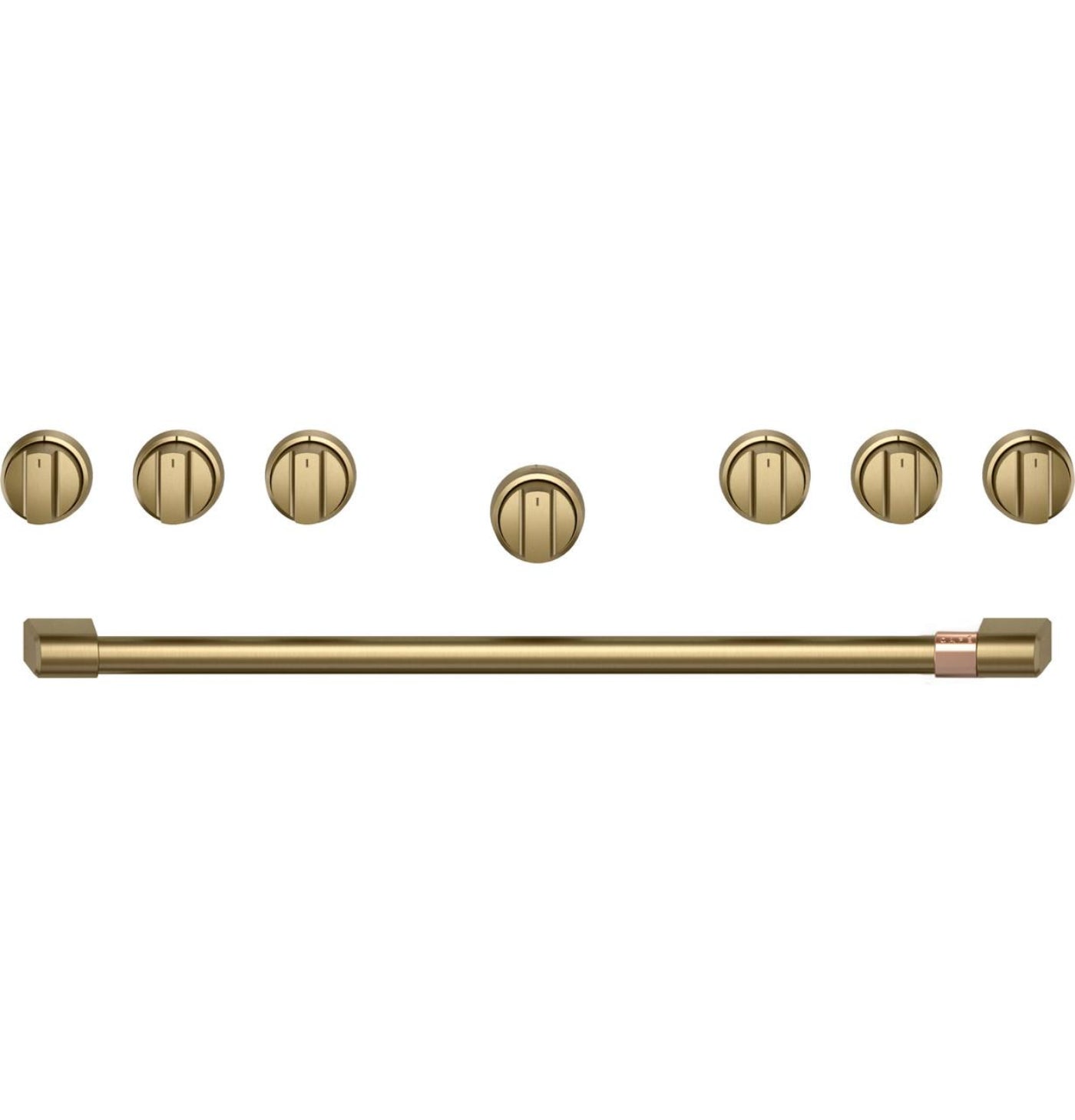 CAFE Café(TM) 36" Brushed Brass Handle & Knob Set for Pro Range and Rangetop - CXPR6HKPTCG-KT