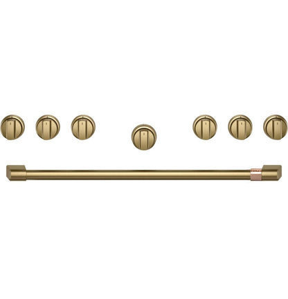 CAFE Café(TM) 36" Brushed Brass Handle & Knob Set for Pro Range and Rangetop - CXPR6HKPTCG-KT