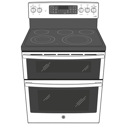 GE APPLIANCES PB965YPFS GE Profile™ 30" Smart Free-Standing Electric Double Oven Convection Range with No Preheat Air Fry - PB965YPFS-KT