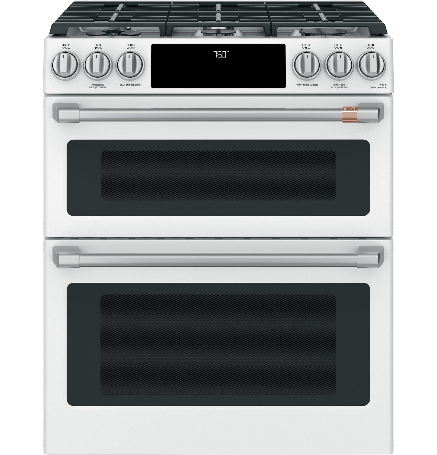 Café Front Control Gas Knobs and Handles - Brushed Stainless - CXFCGHKPMSS-KT