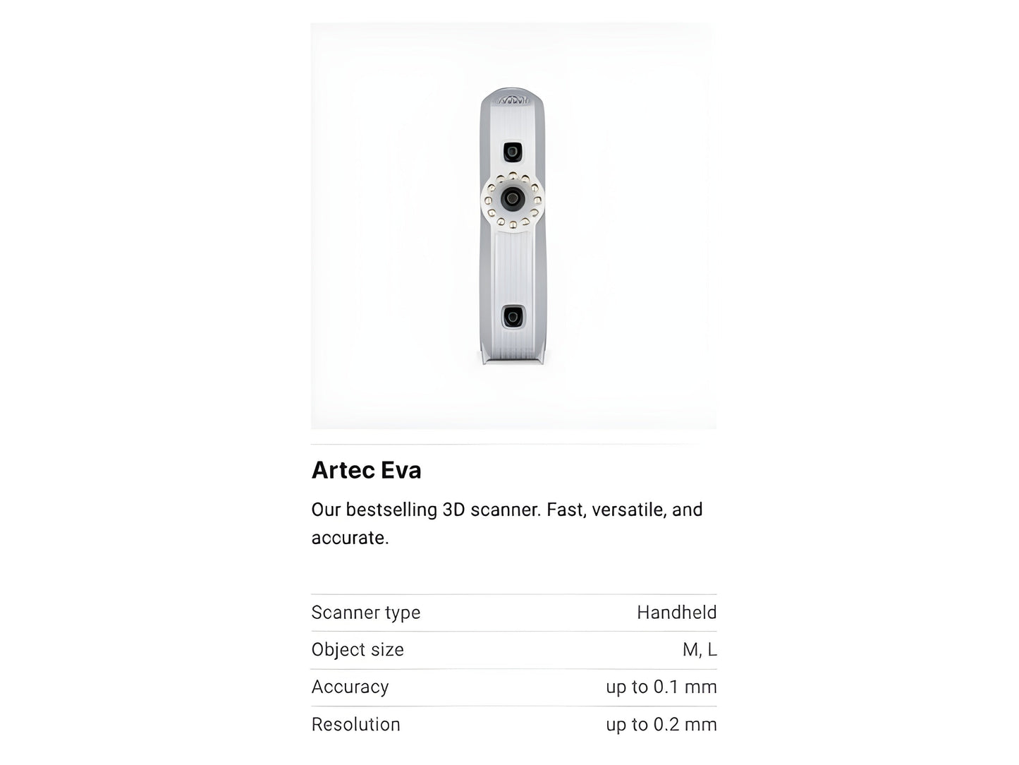 Artec Eva 3D Scanner (EDU)
