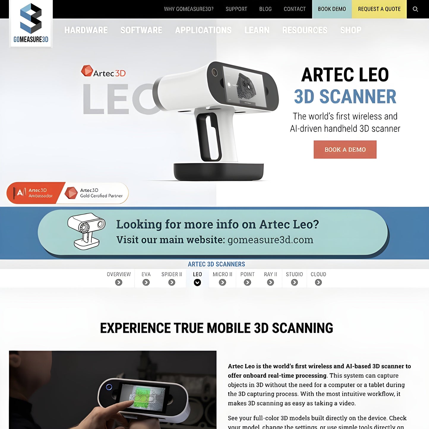 Artec Leo 3D Scanner Premium Pack