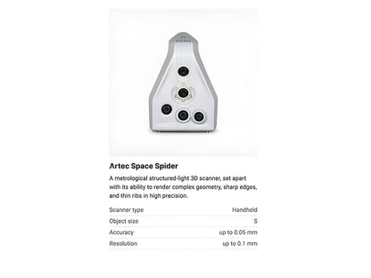 Artec Leo and Space Spider 3D Scanner Bundle
