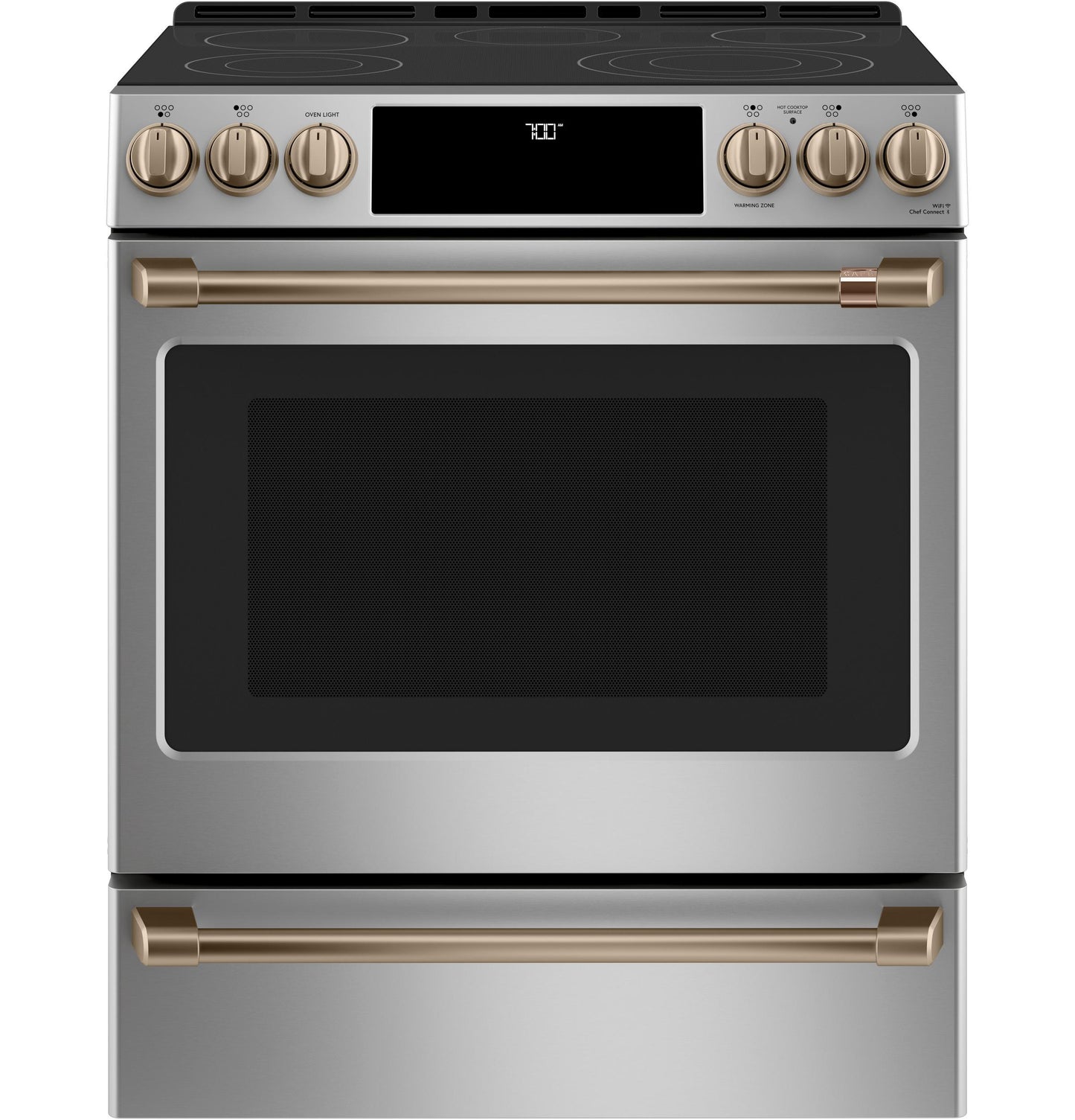 Café Front Control Electric Knobs and Handles - Brushed Bronze - CXFCEHKPMBZ-KT