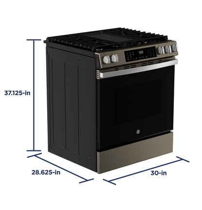 GE APPLIANCES GGS600AVES GE(R) 30" Slide-In Front-Control Convection Gas Range with No Preheat Air Fry and EasyWash(TM) Oven Tray - GGS600AVES-KT