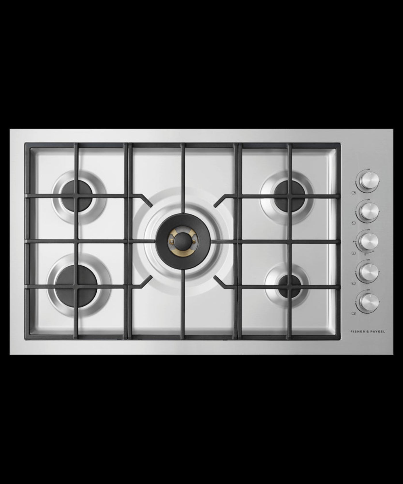 FISHER & PAYKEL CG365DLPRX2N Gas on Steel Cooktop, 36", Flush Fit, LPG - CG365DLPRX2N-KT