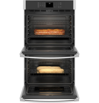 GE APPLIANCES JTD3000SNSS GE® 30" Smart Built-In Self-Clean Double Wall Oven with Never-Scrub Racks - JTD3000SNSS-KT