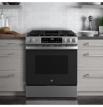 GE APPLIANCES GGS500SVSS GE(R) 30" Slide-In Front Control Gas Range - GGS500SVSS-KT