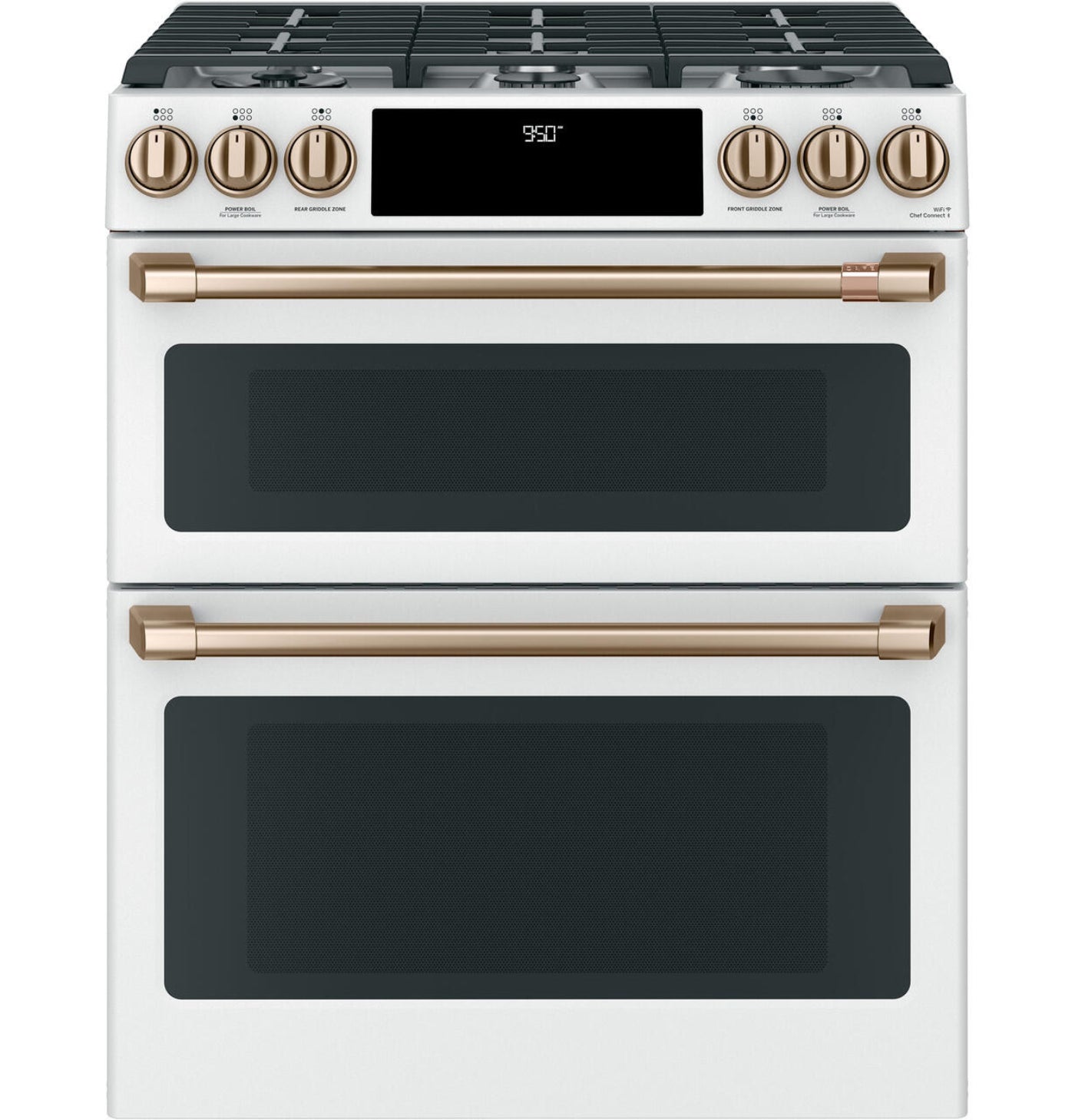 CAFE Caf(eback) Front Control Gas Knobs and Handles - Brushed Bronze - CXFCGHKPMBZ-KT