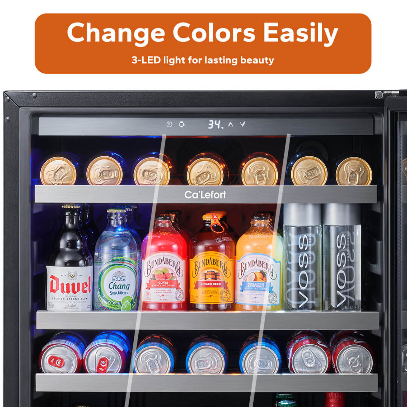 Ca'Lefort 24 inch 220 Can Beverage Refrigerator, Built in & Freestanding - CLF-BS24