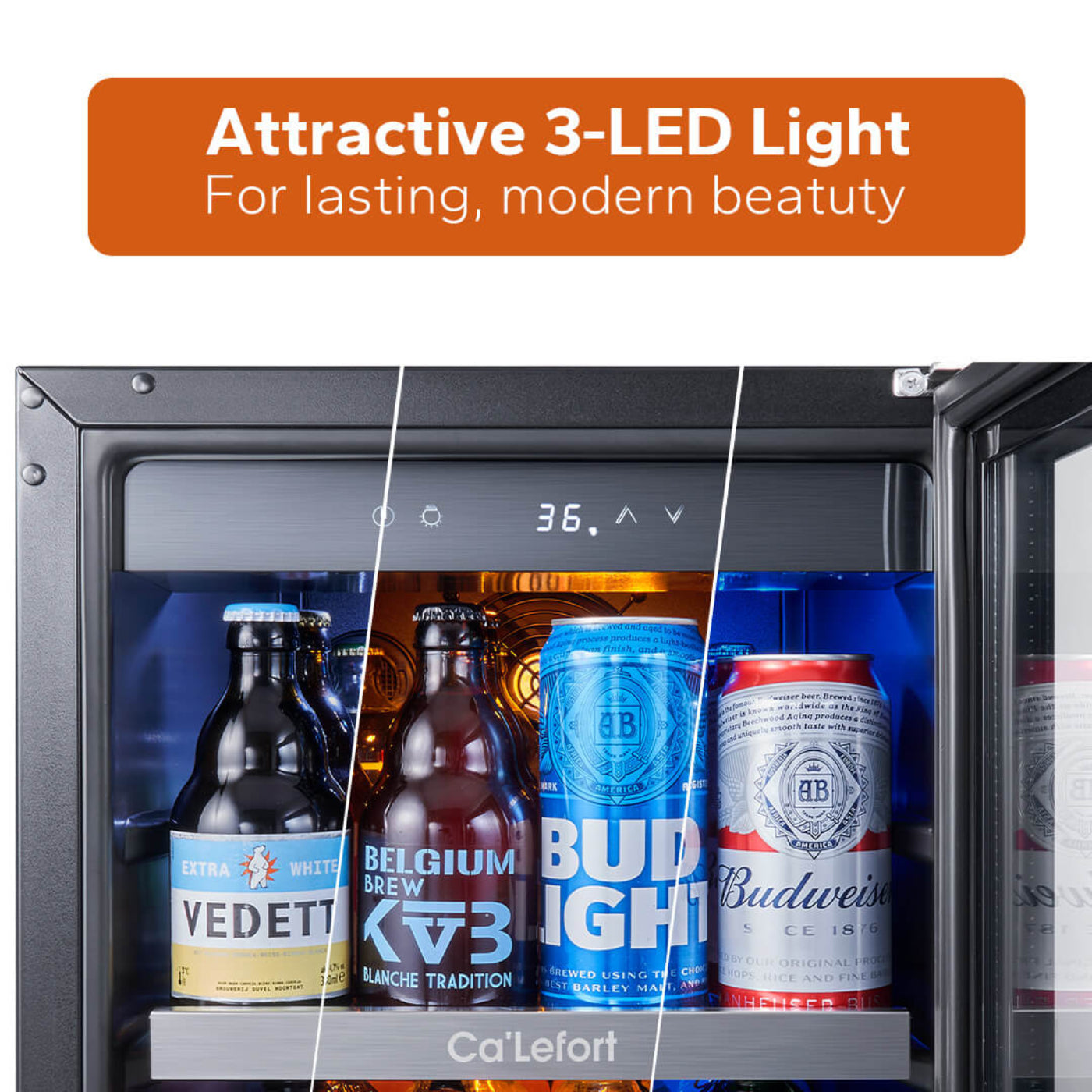 Ca'Lefort 15 inch 100 Can Beverage Refrigerator, Built in or Freestanding - CLF-BS15