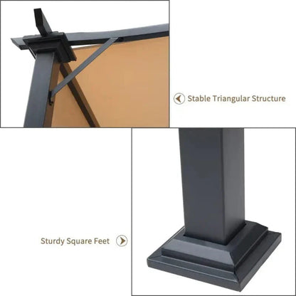Outsunny 8' x 10' Retractable Pergola Canopy - 84C-124