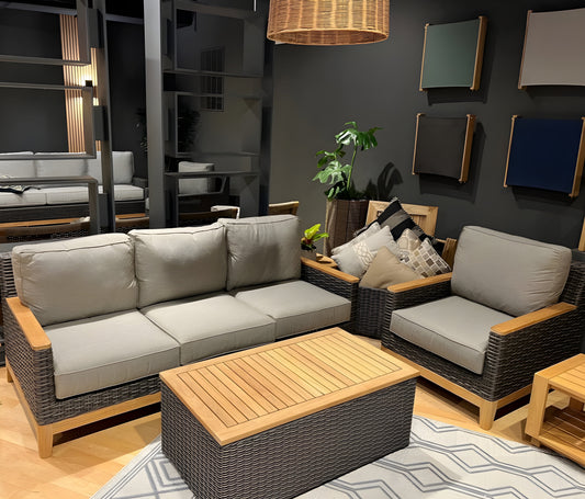 Royal Teak Collection Boca 3-Seater Sofa with Standard Colored Cushions - BOCA3S