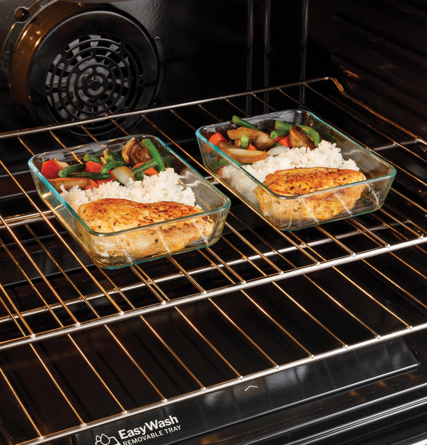 GE APPLIANCES GRS600AVFS GE(R) 30" Slide-In Electric Convection Range with No Preheat Air Fry and EasyWash(TM) Oven Tray - GRS600AVFS-KT