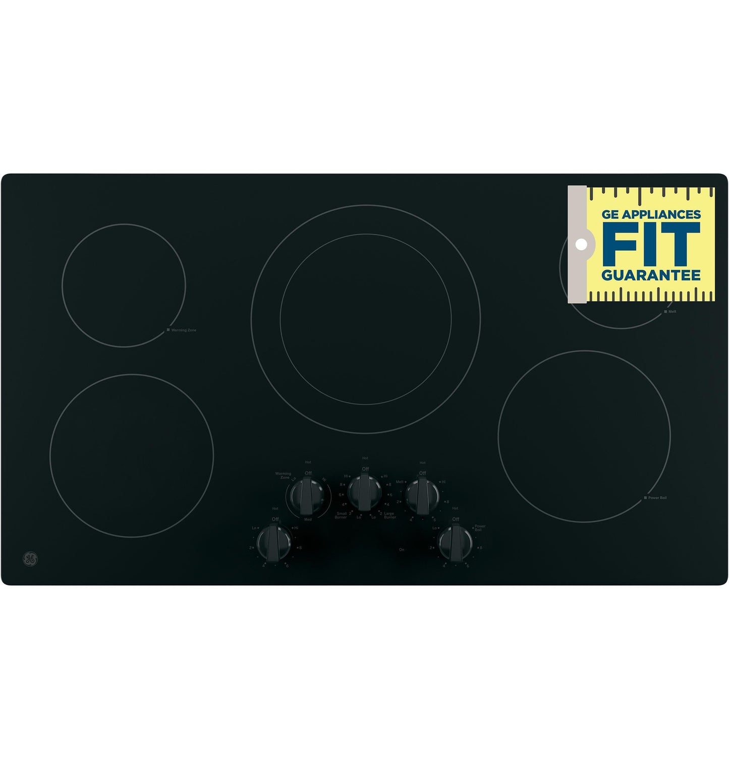 GE APPLIANCES JP3036DLBB GE 36" Built-In Knob Control Electric Cooktop - JP3036DLBB-KT