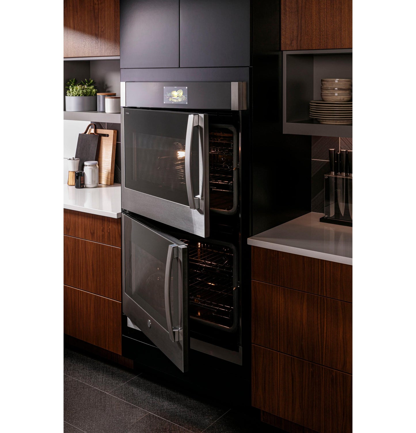 GE APPLIANCES PTD700LSNSS GE Profile 30" Smart Built-In Convection Double Wall Oven with Left-Hand Side-Swing Doors - PTD700LSNSS