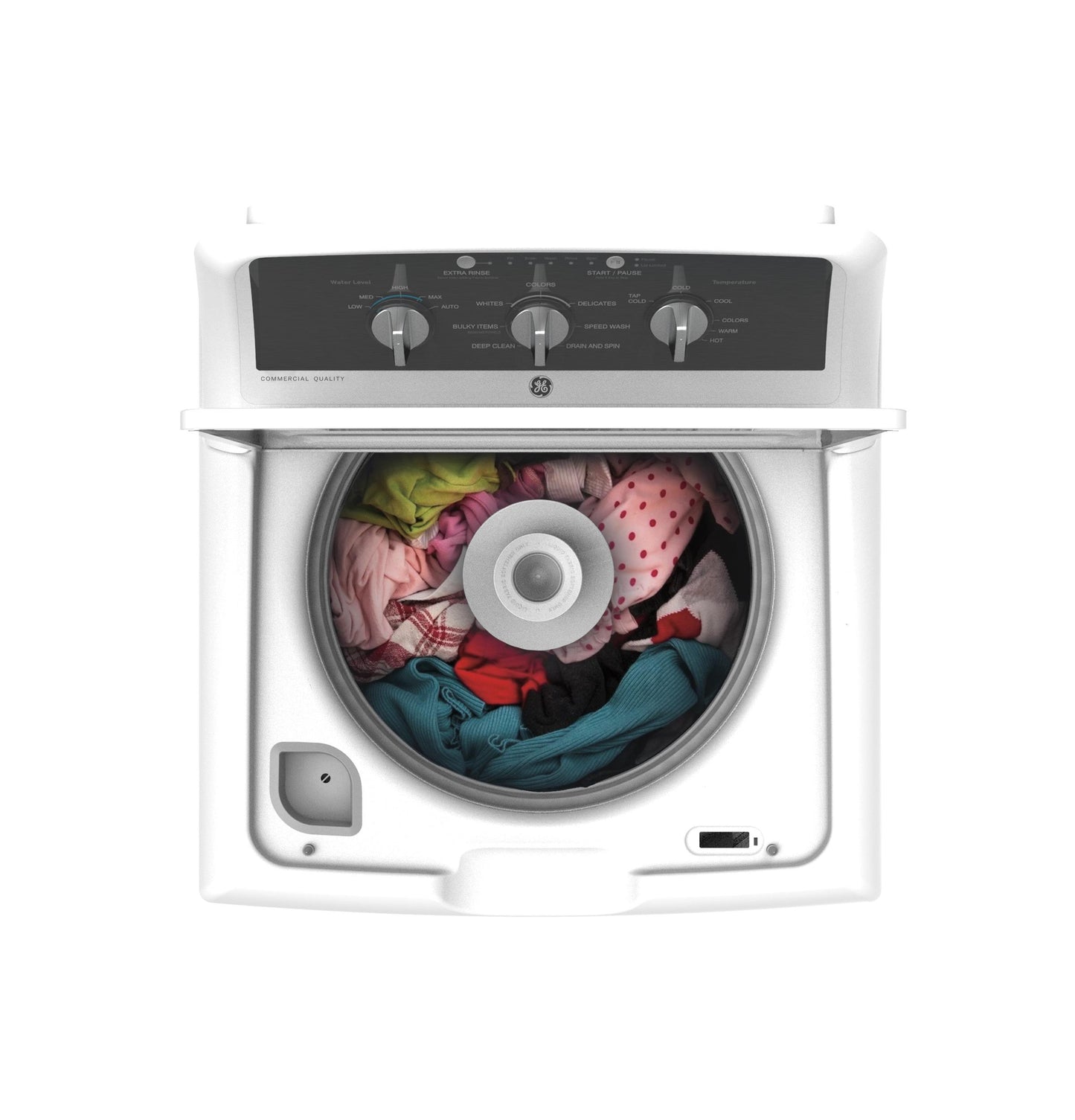 GE APPLIANCES GTW525ACWWB GE(R) 4.3 cu. ft. Capacity Washer with Stainless Steel Basket,5-yr Limited Warranty&#x200B; - GTW525ACWWB-KT