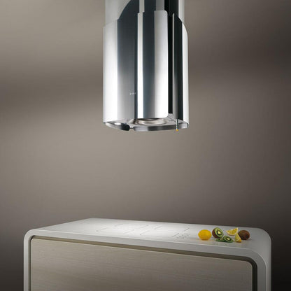 Elica - CHROME - Iconic - 22 7/8" W x 17" D x 22 7/8" H, Polished Stainless Steel - Island Hoods- ECH623S1