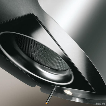 Elica - CHROME - Iconic - 22 7/8" W x 17" D x 22 7/8" H, Polished Stainless Steel - Island Hoods- ECH623S1